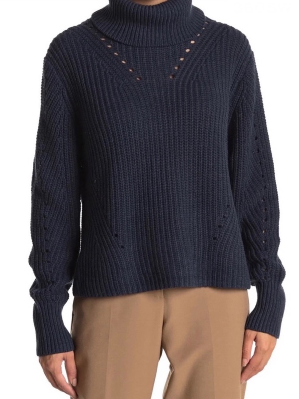 NEW 360SWEATER NAVY TURTLENECK SWEATER